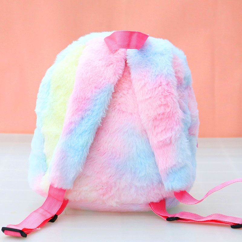 Ba Lô Vải Bông Nhẹ Hình Kỳ Lân Nhiều Màu Đáng Yêu Thời Trang Cho Bé Gái