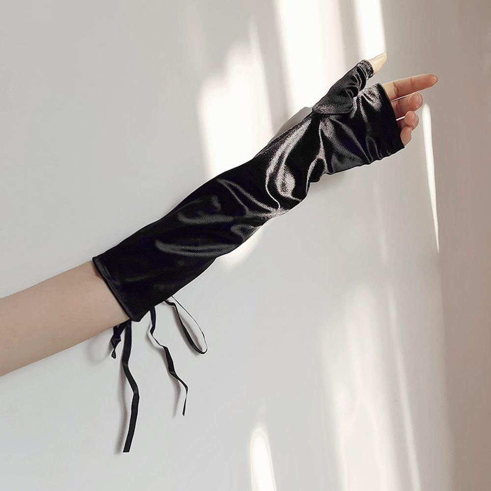 Găng Tay Lưới Ren Giữ Ấm Cánh Tay Phong Cách Gothic Thời Trang Cho Nữ Dự Tiệc