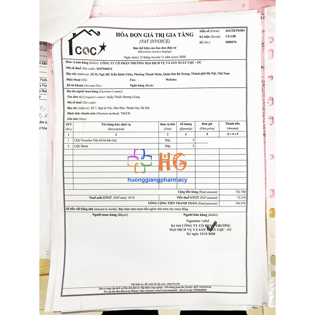 Viên bổ bà bầu CQC PRENALEN - bổ sung vitamin và khoáng chất hỗ trợ tăng cường sức đề kháng, nâng cao hệ miễn dịch