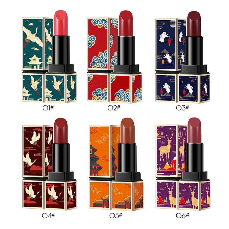 [Hàng mới về] Son lì LEEZI màu sắc mượt mà chống thấm nước chống dính lâu trôi