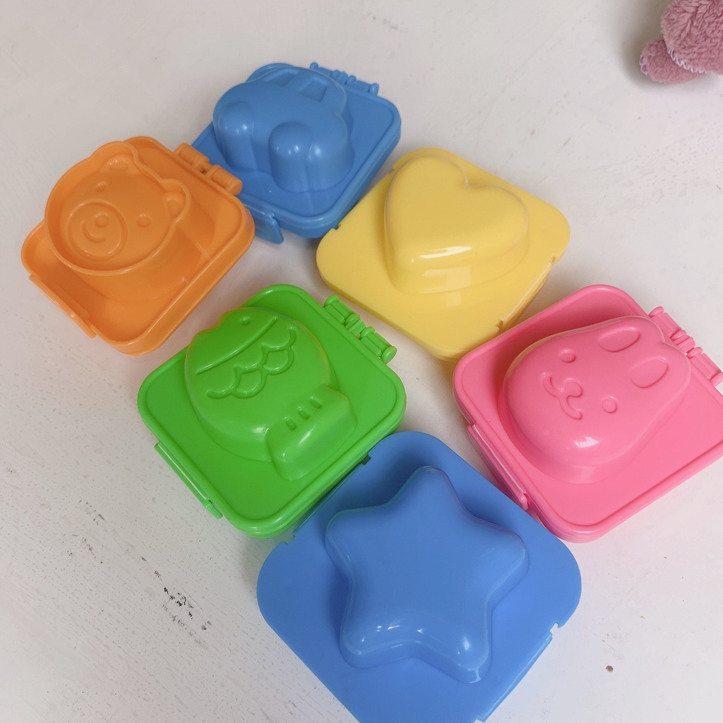 Combo 6  Khuôn Tạo Hình Cơm , Trứng ,Khuôn Làm Bánh Cho Bé Ăn Dặm Ngon Miệng
