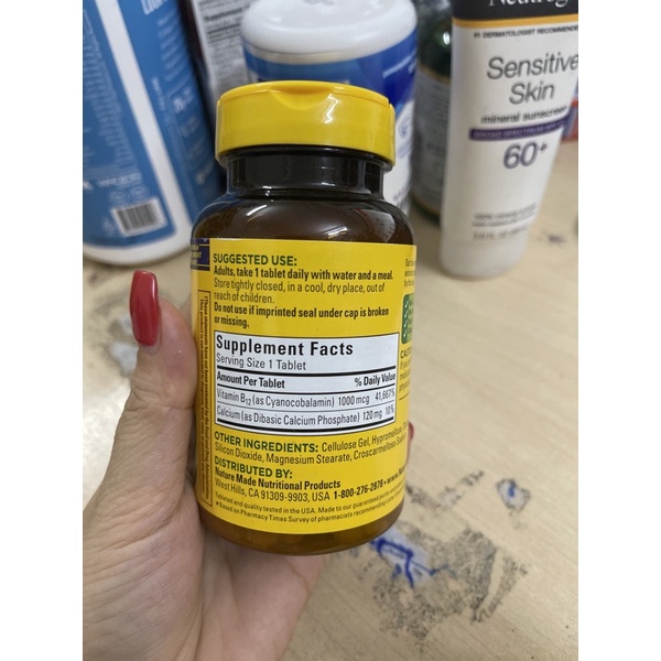 Vitamin B12 2500mcg nature Made mỹ