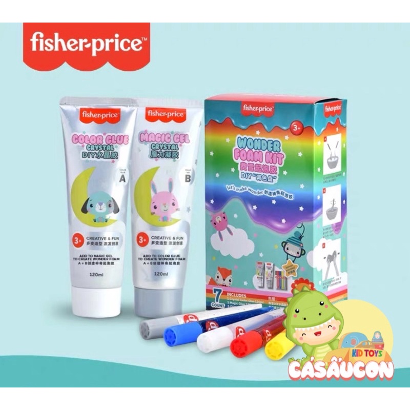 Bộ kit làm Slime Fisher Price Chính Hãng với 2 chai gel dành cho trẻ em