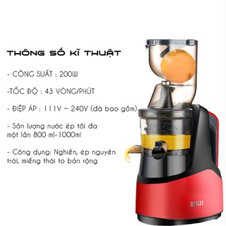 Máy ép chậm nguyên trái MIUI