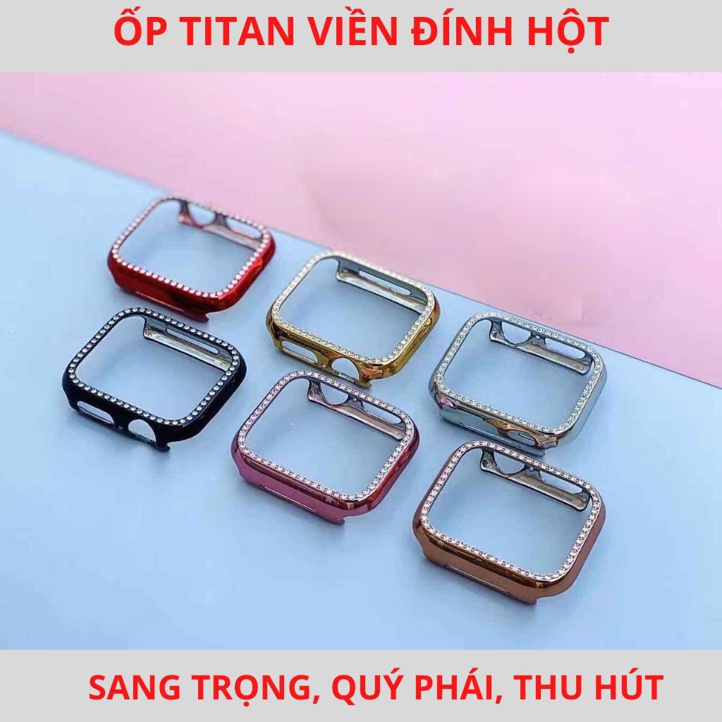 Ốp viền đính đá lấp lánh cho Apple Watch đồng hồ thông minh iWatch Series 1/ 2/ 3/ 4/ 5/ 6/ SE size 38mm 40mm 42mm 44mm