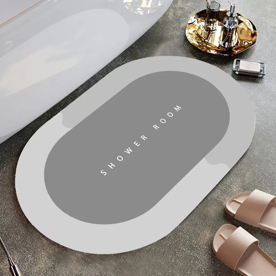 Thảm Chùi Chân Mềm Mại Chống Trượt Thiết Kế Đơn Giản Hiện Đại Dành Cho Phòng Tắm / Phòng Ngủ