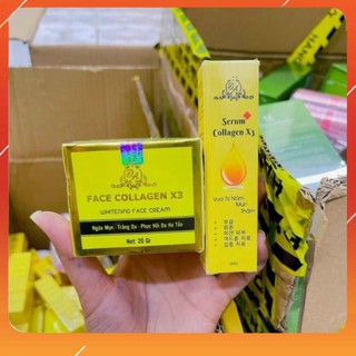 Combo Kem face X3 - Serum nám X3 collagen Đông anh Chính hãng