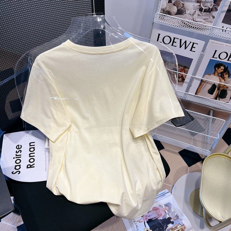 Áo Thun Tay Ngắn Dáng Rộng In Hình Dễ Thương Thời Trang Mùa Hè Cho Nữ