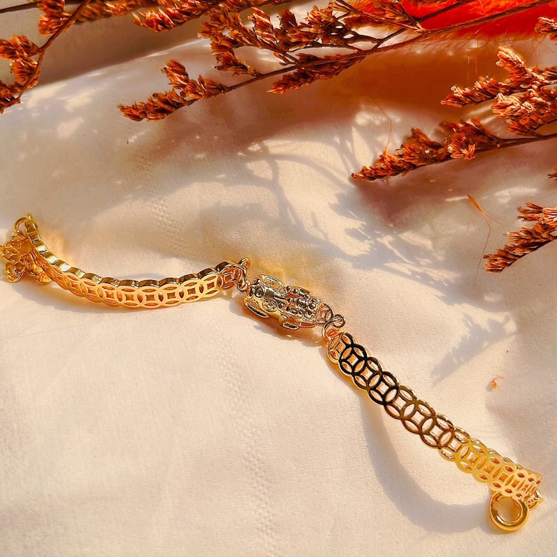 Lắc tay tỳ hưu mạ vàng 18k vòng tay siêu bền