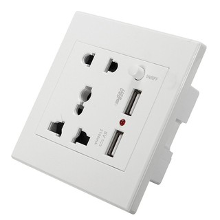 5V 2USB universal fireproof wall socket