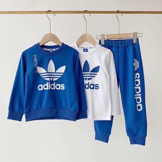 Bộ dài tay bé trai - Set 3 chi tiết Adidas dài tay chất nỉ da cá cho bé trai size 100-150