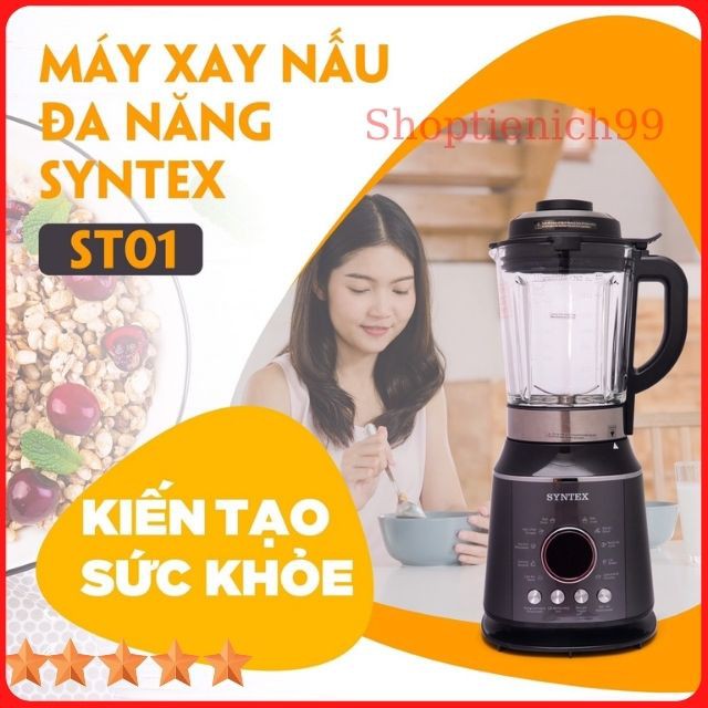 Máy Say Nấu Đa Năng Syntex ST01 Nhập Khẩu Siêu Bền Có Thể Nấu Cháo, Say Sinh Tố Làm Sữa Hạt,Say Đồ Khô.