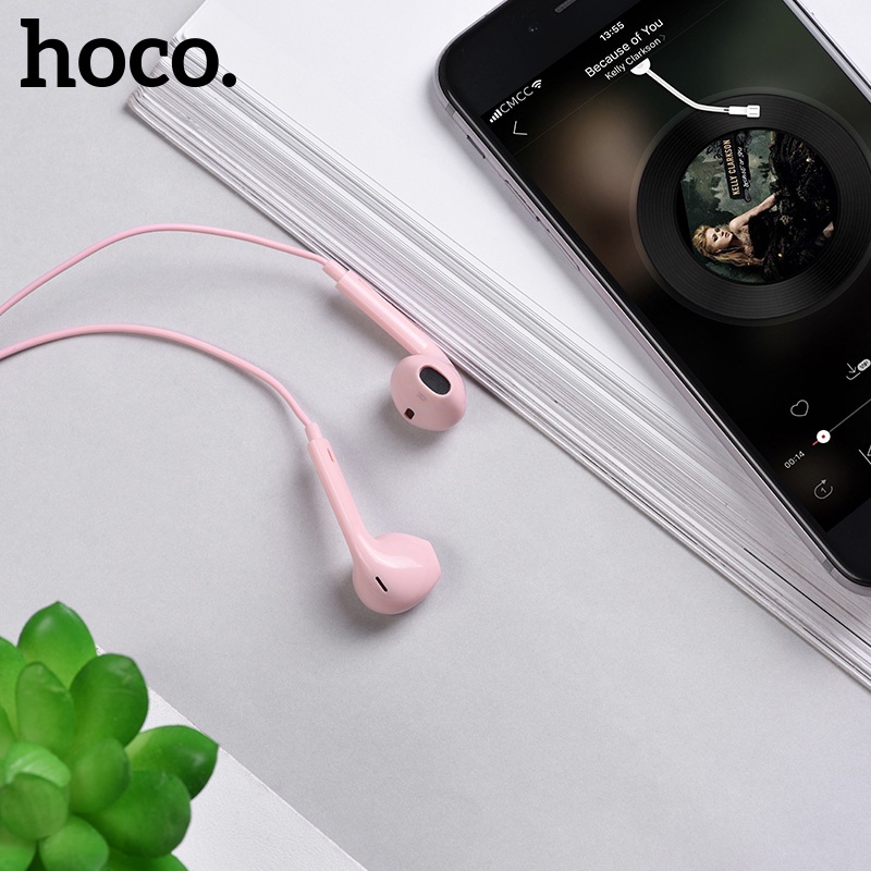 Tai nghe nhét tai HOCO.M55 có dây chuẩn 3.5mm thích hợp cho máy tính bảng Laptop Android