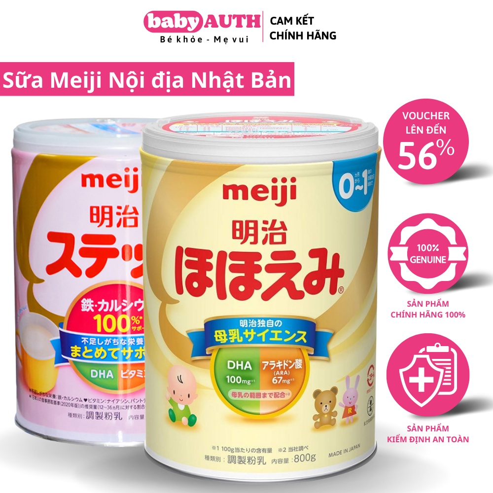 Sữa bột meiji lon số 0 và số 9 (800gr) nội địa Nhật date mới nhất