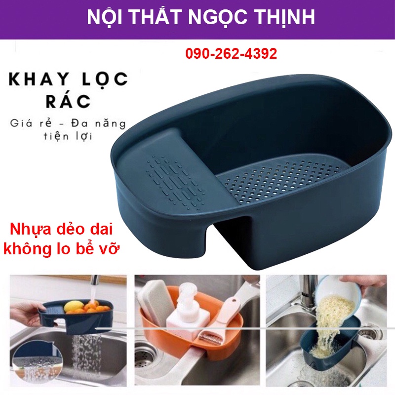 Khay lọc rác, khay đựng đồ bồn rửa chén, bát đa năng