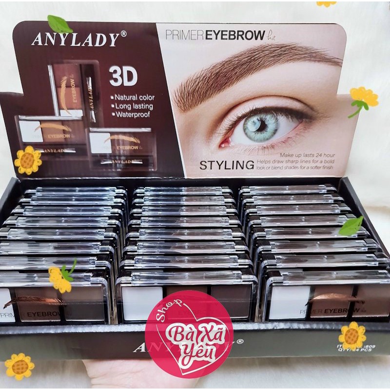Bột tán mày 3 ô ANYLADY Kèm Cọ - BX3881