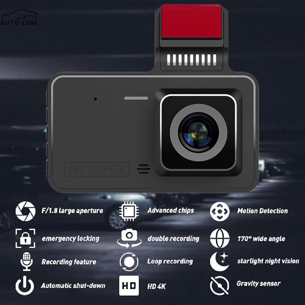 Camera Hành Trình Màn Hình 4 "170 Độ Cho Xe Hơi° Camera Ghi Hình Góc Rộng Cho Xe Hơi SHOPCYC7809