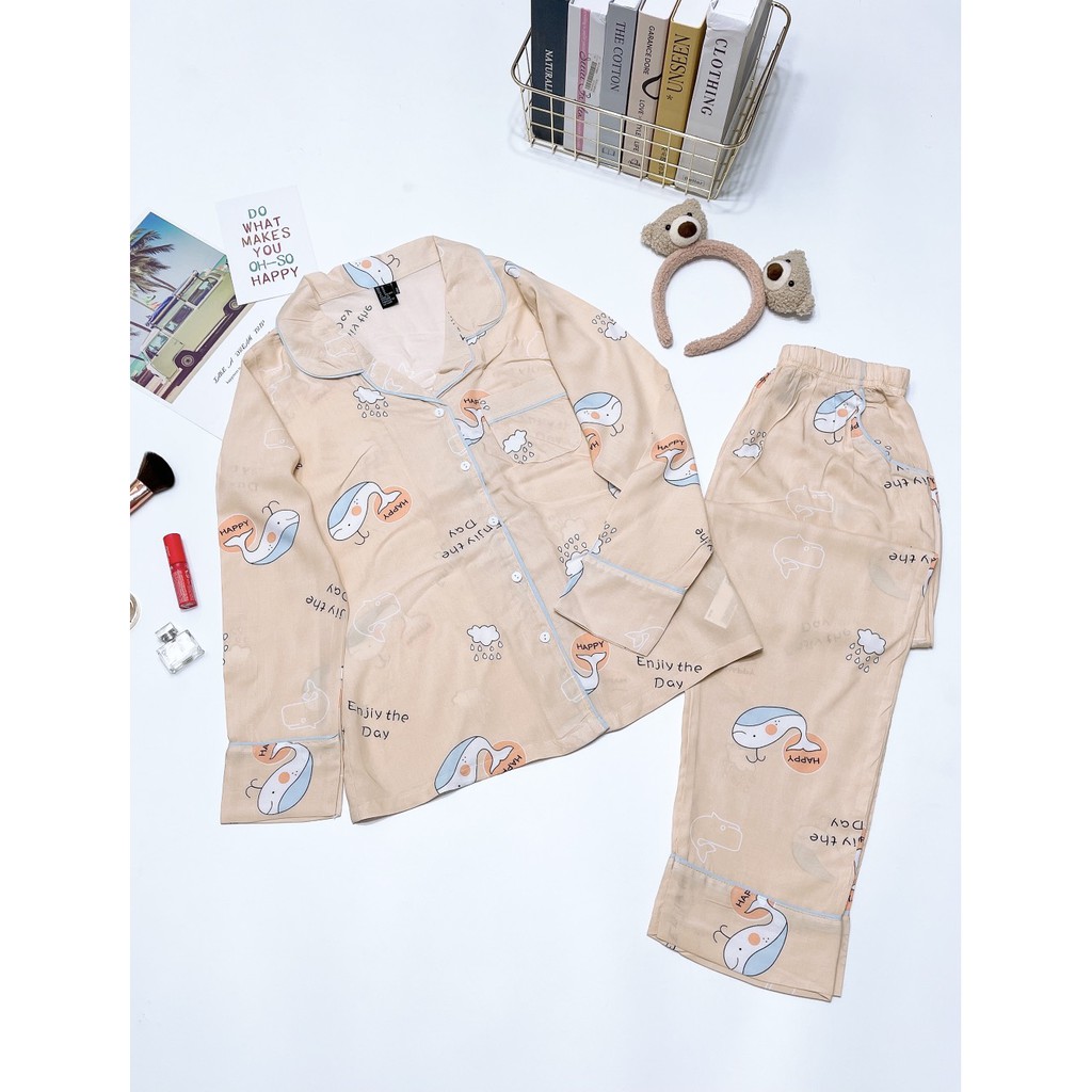 Bộ Pijamas dài chất tole