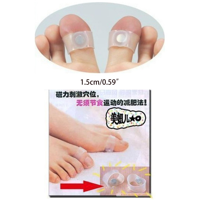 Bộ 2 Vòng Silicon Mềm Đeo Ngón Chân Tập Đốt Mỡ Thừa