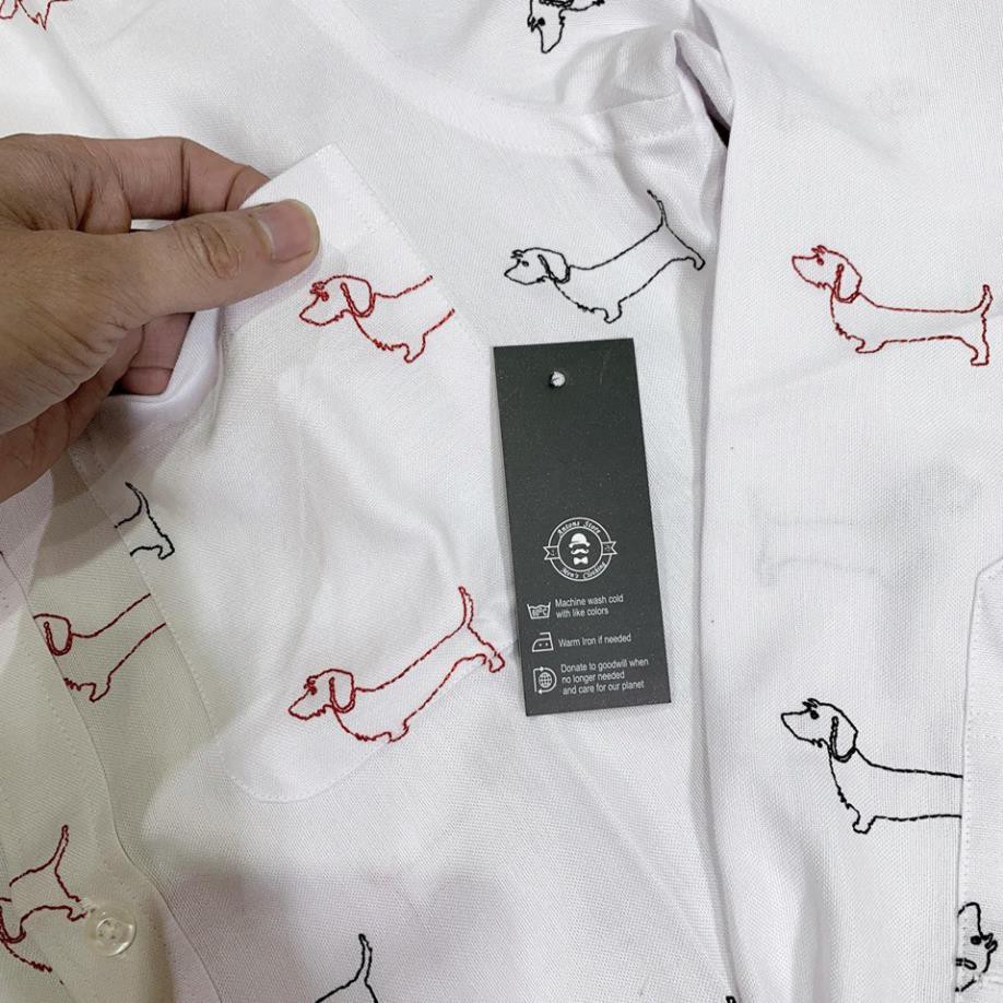 Sơ Mi Thom Browne Thêu Cún