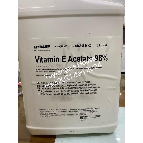 Vitamin E 10ml (Dl-Alpha Tocopheryl Acetate)-NGUYÊN LIỆU LÀM MỸ PHẨM HANDMADE