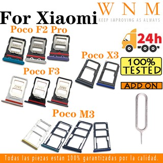 Dành Cho Xiaomi poco X3 NFC poco M3 F3 F2 Pro Khay Sim Cho Xiaomi pocoX3 pocoM3 pocoF3 poco F2PRO K30 Pro Khe Cắm Thẻ Sim Giá Đỡ Thẻ Đầu Đọc Khe Cắm SD Adapter Một Phần Thay Thế