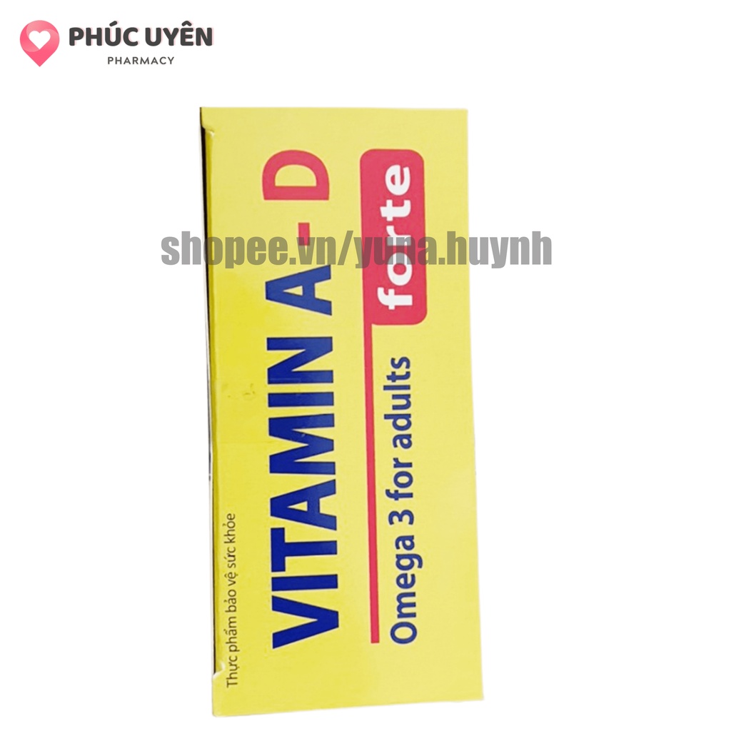 Viên uống bổ sung VITAMIN A-D giúp bố sung vitamin A,D tăng cường sức khỏe – Hộp 100 viên