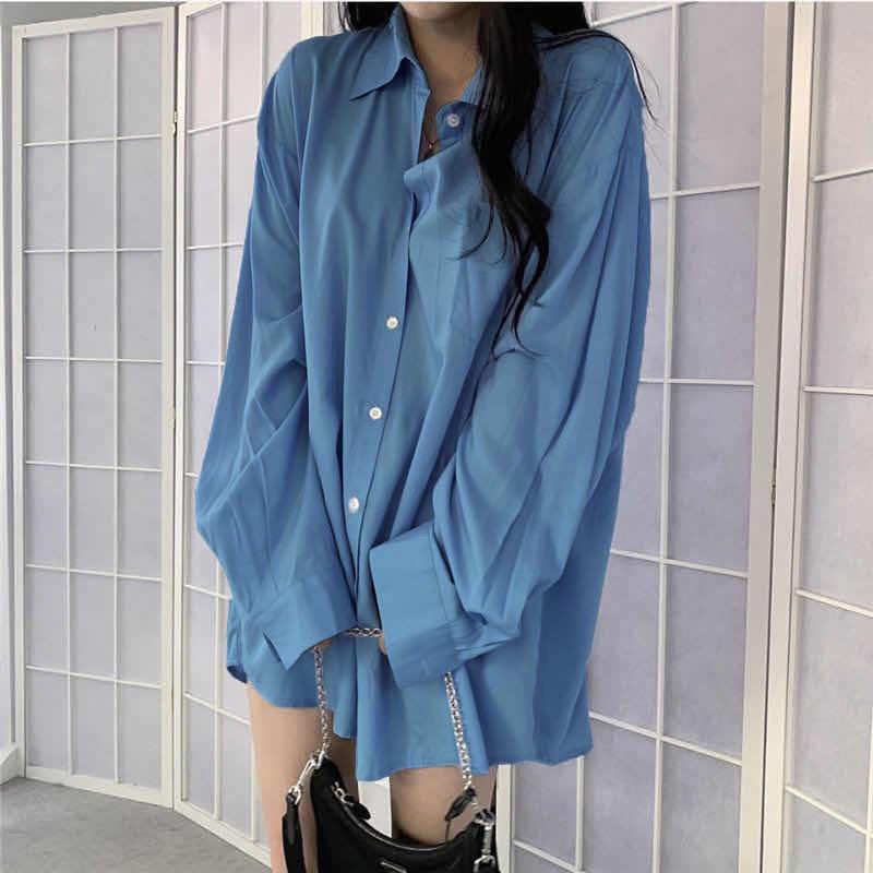 Áo Sơ Mi Dài Tay Phong Cách Hàn Quốc Dành Cho Nữ