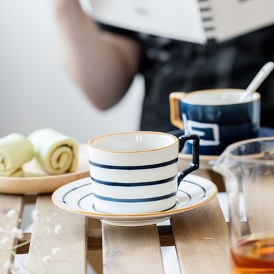 Đĩa tách cà phê tráng men kiểu Nhật Bộ ly trà Phong Hoa ins Bộ chén trà dùng cho gia đình Đĩa trà chiều