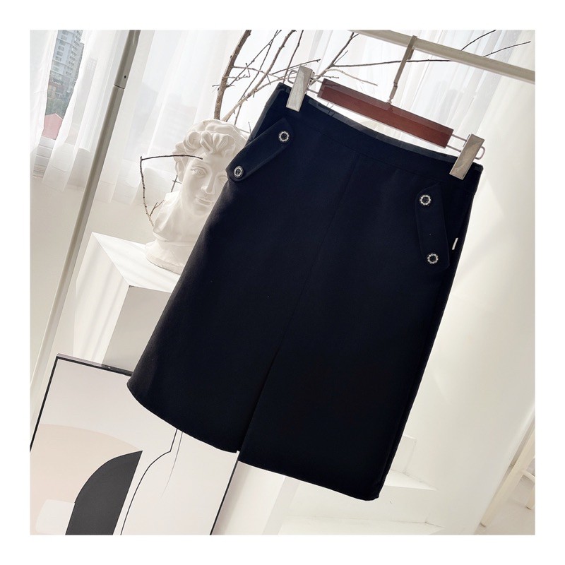 Chân váy dáng A G165 thời trang công sở cao cấp đủ size chất liệu tốt, có túi bên hông - GEM Fashion