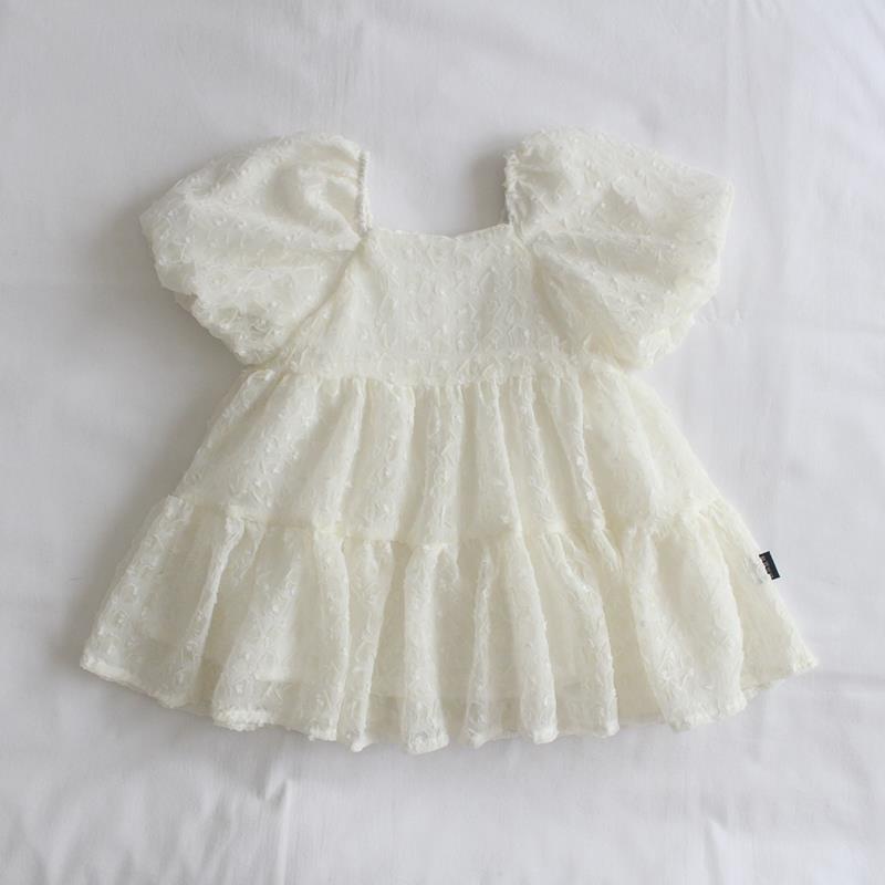 Đầm Công Chúa Vải Chiffon Tay Phồng Dễ Thương Thời Trang Mùa Hè Mới Cho Bé Gái