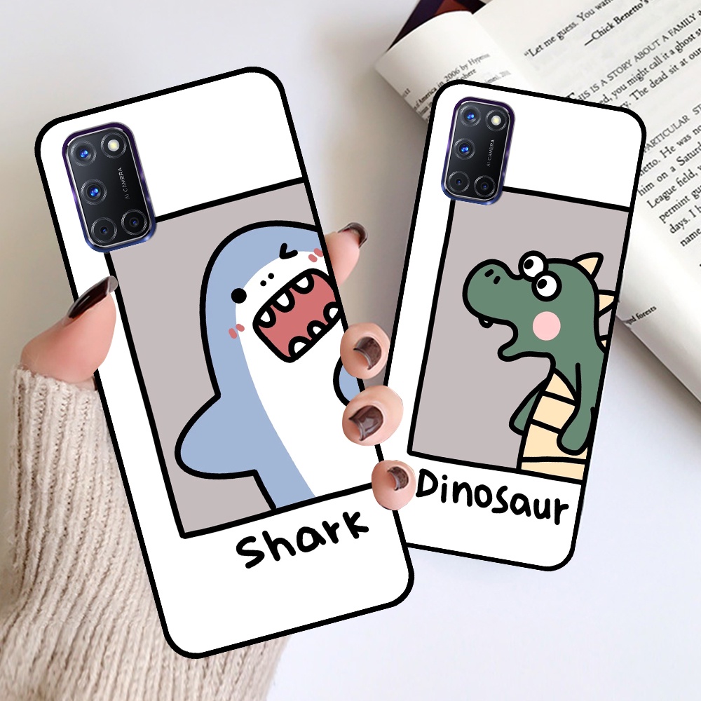 Ốp Oppo A52 / A92 in hình cá mập, khủng long dễ thương, cute (T01 - T06)