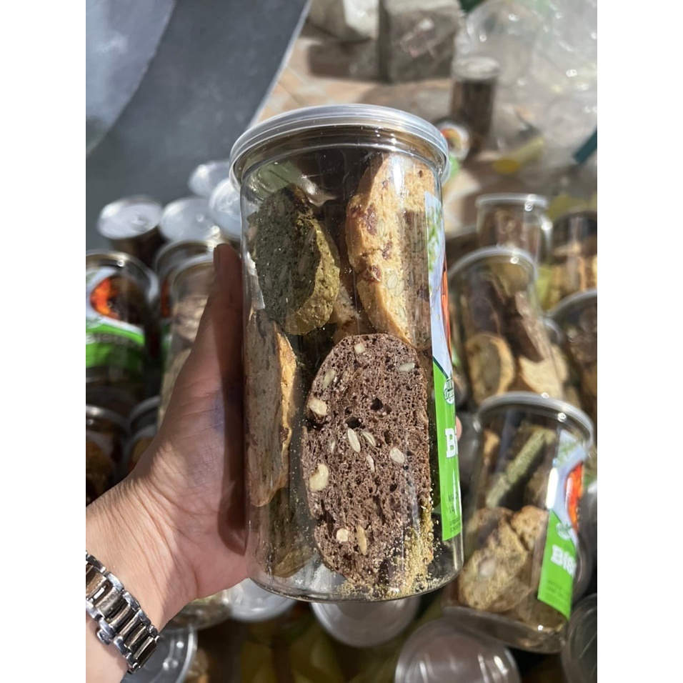 300g Bánh BISCOTTI thơm ngon nguyên cám KHÔNG ĐƯỜNG y hình dành cho người ăn kiêng, giảm cân, tiểu đường-----