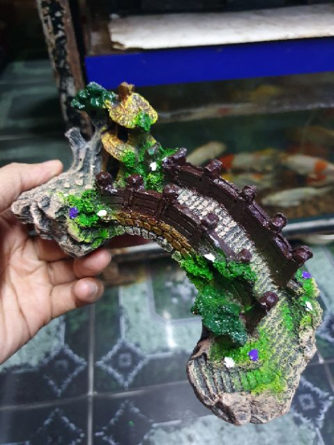 CẦU TRANG TRÍ HỒ CÁ NON BỘ 19x9x7cm