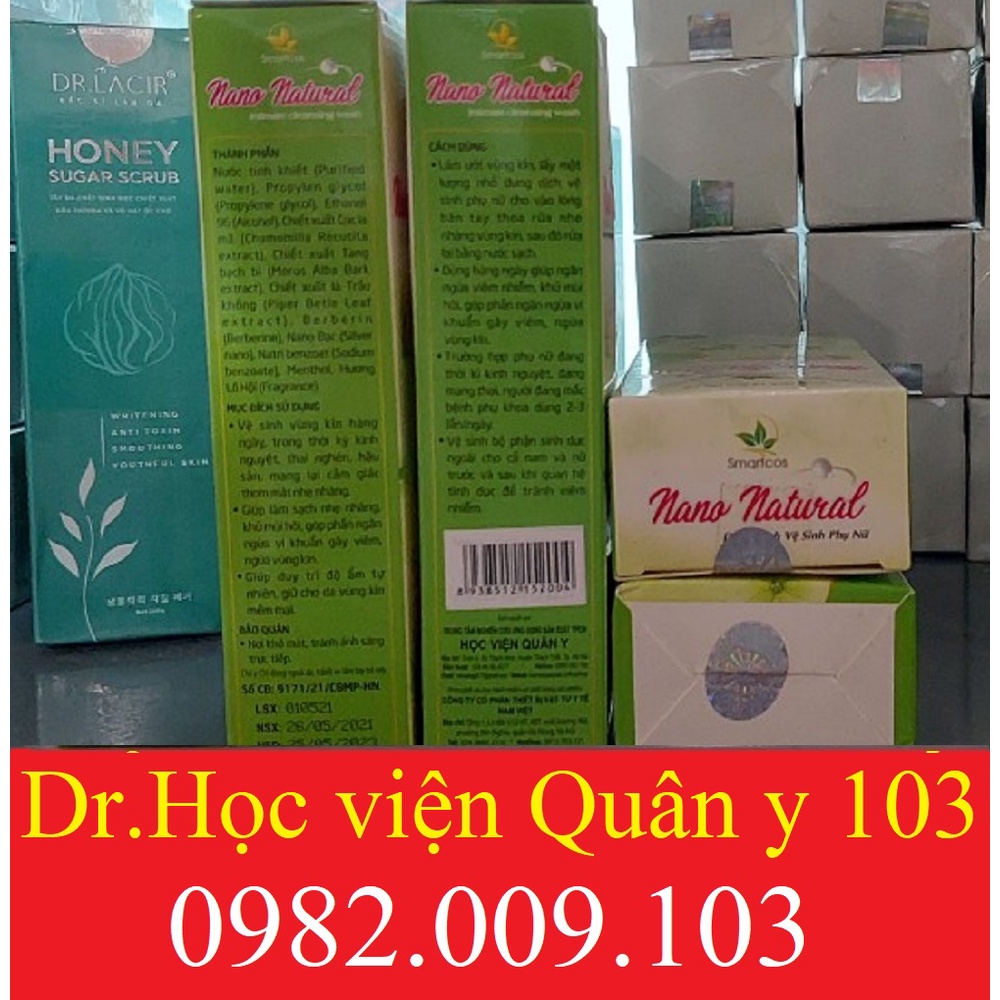 Dung dịch vệ sinh phụ nữ Smartcos Nano Natural Học viện quân y 100ml