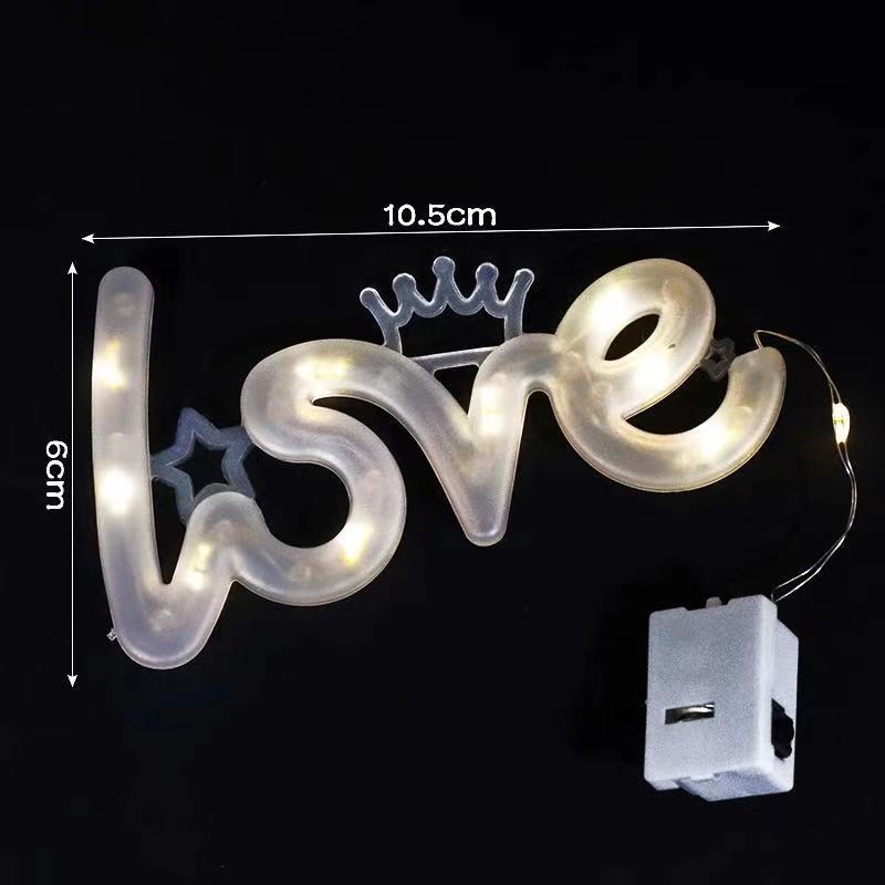 Đèn Led Neon 520 Chữ Số LOVE Trang Trí Bánh Kem Sinh Nhật