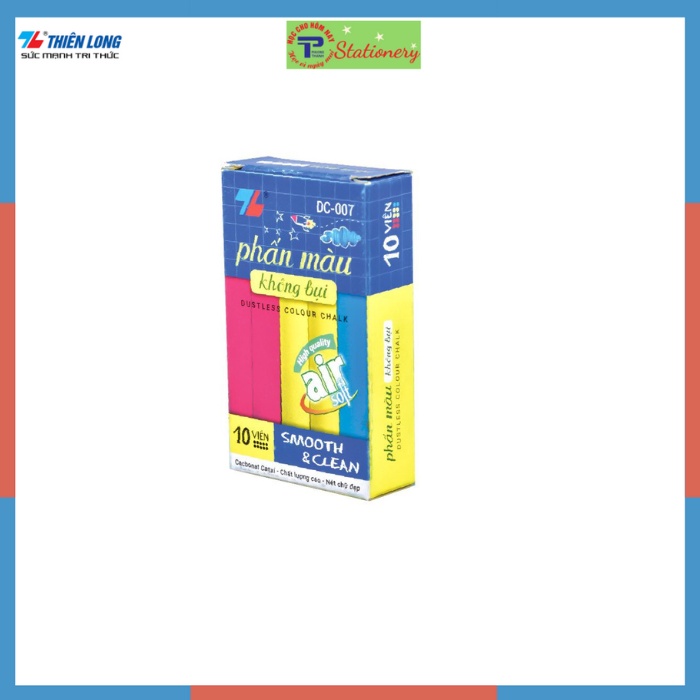 Phấn trắng, phấn màu Thiên Long không bụi DC02, DC07