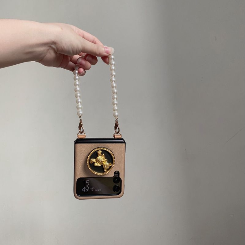 [SẴN] Ốp Samsung Z Flip 3 / Z Flip 4 chất liệu da, dây xách Z Flip3 / ZFlip3 / Z Flip4