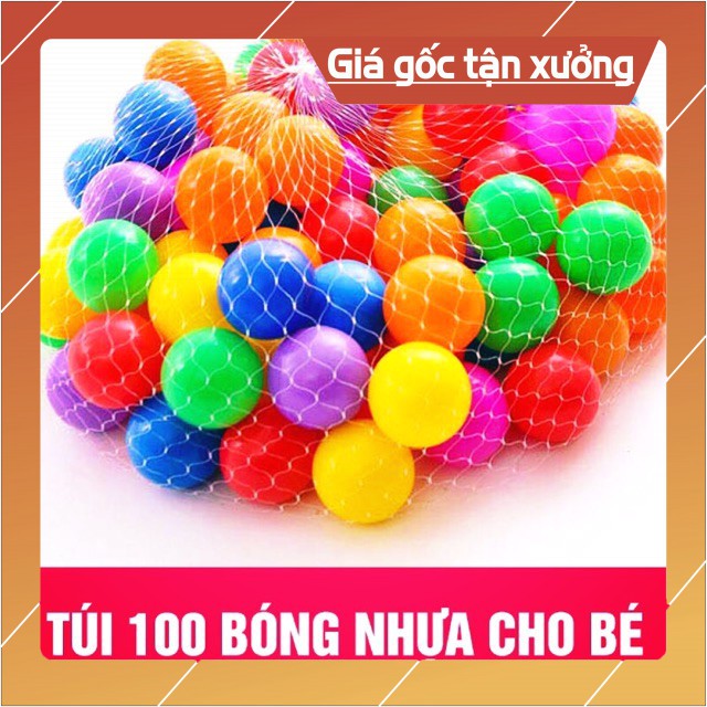 TÚI 100 QUẢ BÓNG NHỰA MỀM CHO BÉ ( TỔNG KHO GIA DỤNG GIÁ GỐC )