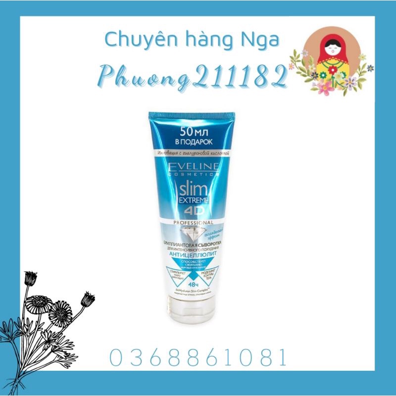 Kem tan mỡ eveline 4D của Nga