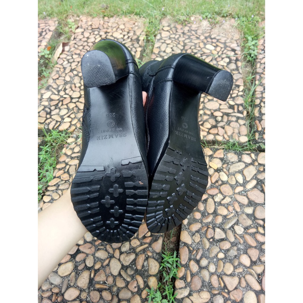 Boots nữ da thật size 36 Second-hand - Đồ Si Bon- bốt