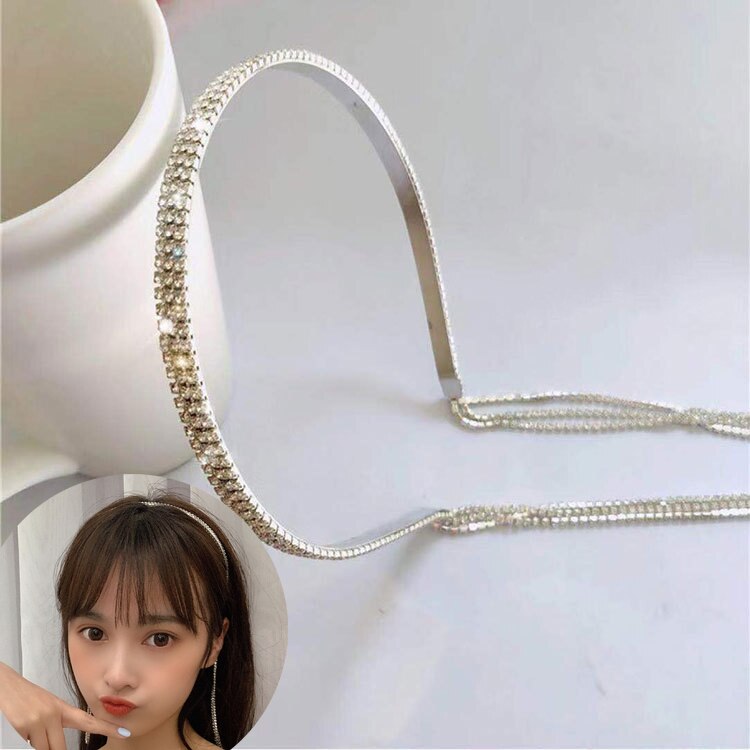 Cài tóc đính đá tua rua thời trang cho nữ