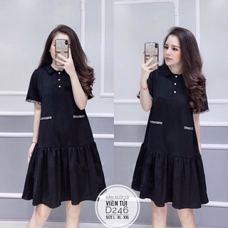 Bigsize Đầm đuôi cá viền túi D246
