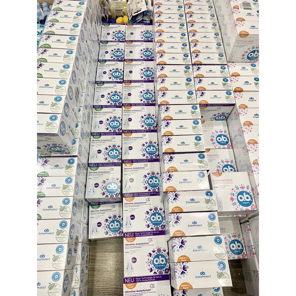 Băng vệ sinh Tampon Ob, Tampon Facelle Đức dạng nút chai