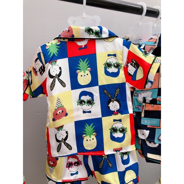 Pijama cho bé Thô lụa mịn đẹp họa tiết sắc nét chất liệu hút mồ hôi size 1-7 tuổi 6-30kg nhiều mẫu in