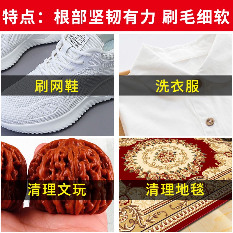 Bàn chải lông mềm chà giày sắc màu