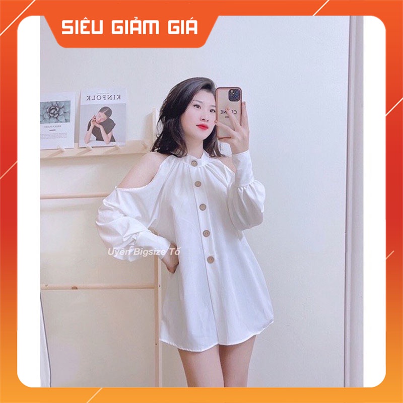 Áo Sơ Mi Khoét Vai Form Rộng Giấu Quần Hàng Quảng Châu M222-Teen 888
