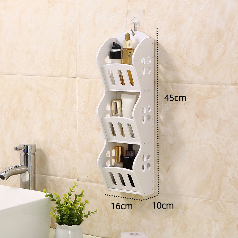 Kệ Để Đồ Nhà Tắm Giá Treo Tường - Kệ Đựng Đồ Đa Năng Không Khoan Tường Lắp Ráp Thông Minh - KDD01 - Gia Dụng Tý Tẹo