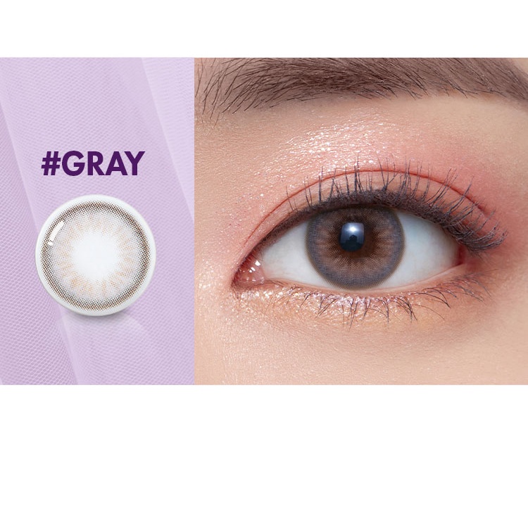 Lens 1 ngày Olens French Gold 3con Gray/Hazel áp tròng 14,2mm, nâu tây long lanh Hàn Quốc, siêu êm đeo 24h