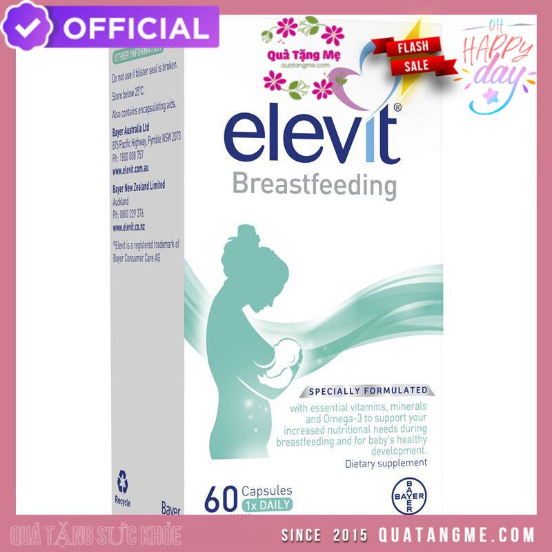 Viên Uống Bổ Sung Vitamin Tổng Hợp Elevit Sau Sinh Hộp 60 Viên Elevit Breastfeeding Multivitamin